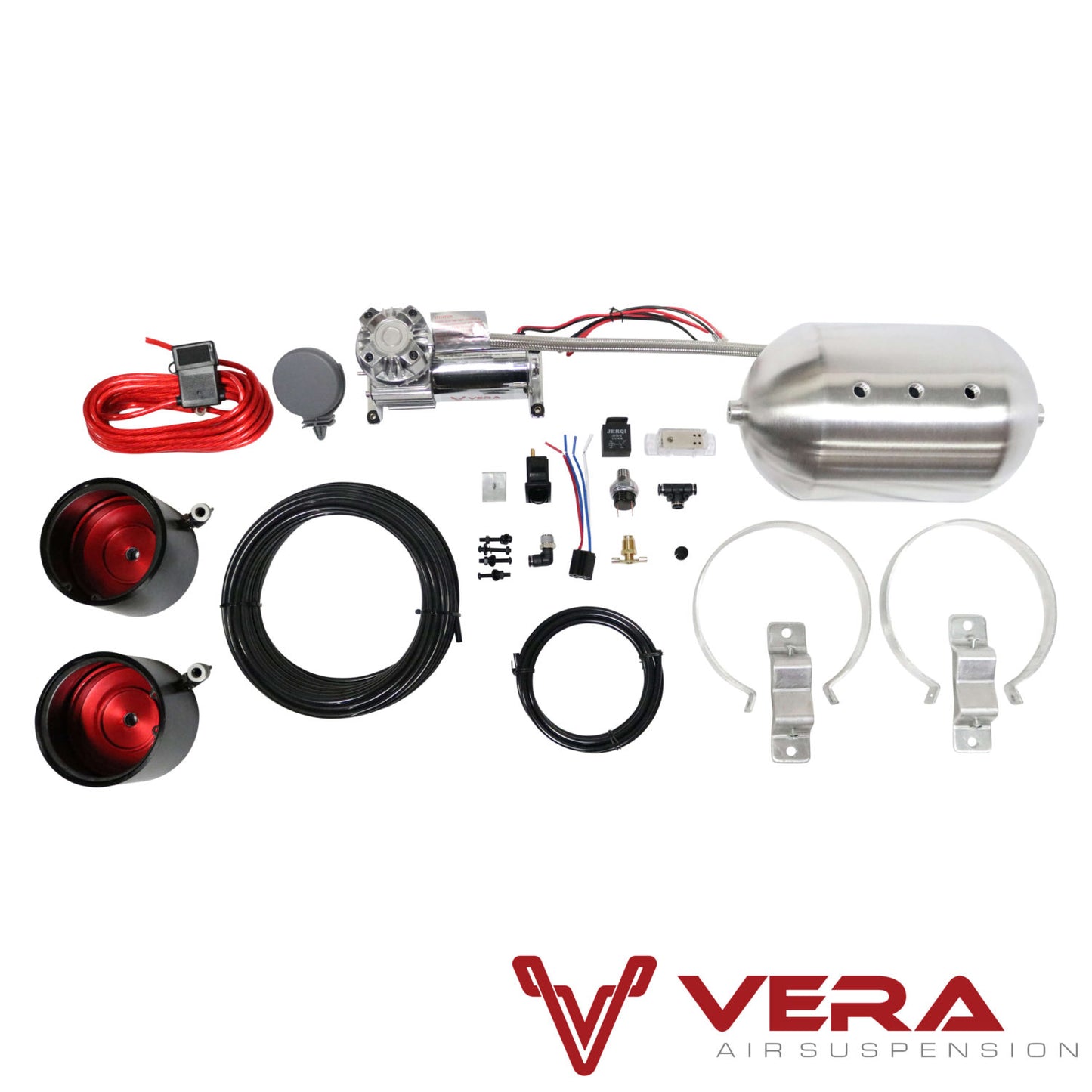 D2 Racing RS Coilovers w/ Front Air Cups + Silver Control System 11-17 Hyundai Veloster