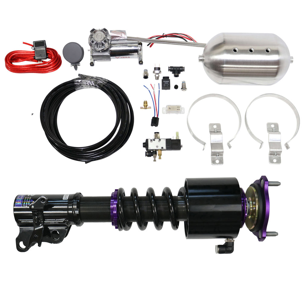 D2 Racing RS Coilovers w/ Front Air Cups + Gold Control System 98-01 Mazda 626
