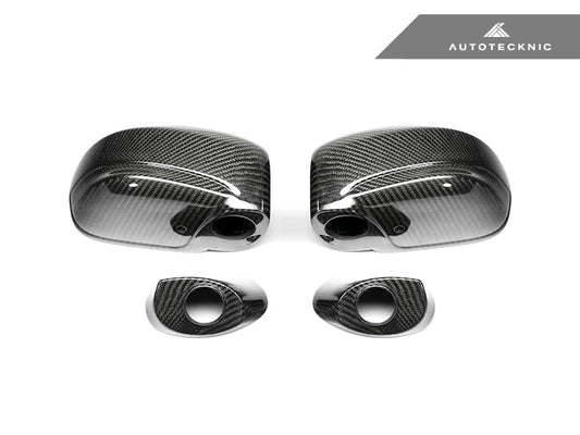 AutoTecknic Replacement Dry Carbon Mirror Covers - Nissan R35 GTR - Graveyard Performance