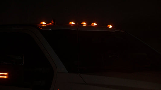 OLM Cab Light Replacement Set (Smoke Lens/Amber Light) - 2017-2022 Ford Super Duty F250/F350 - Graveyard Performance