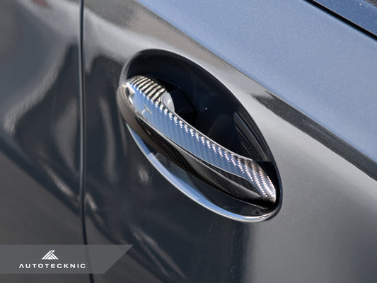 AutoTecknic Dry Carbon Door Handle Trim Set - G16 8-Series Gran Coupe