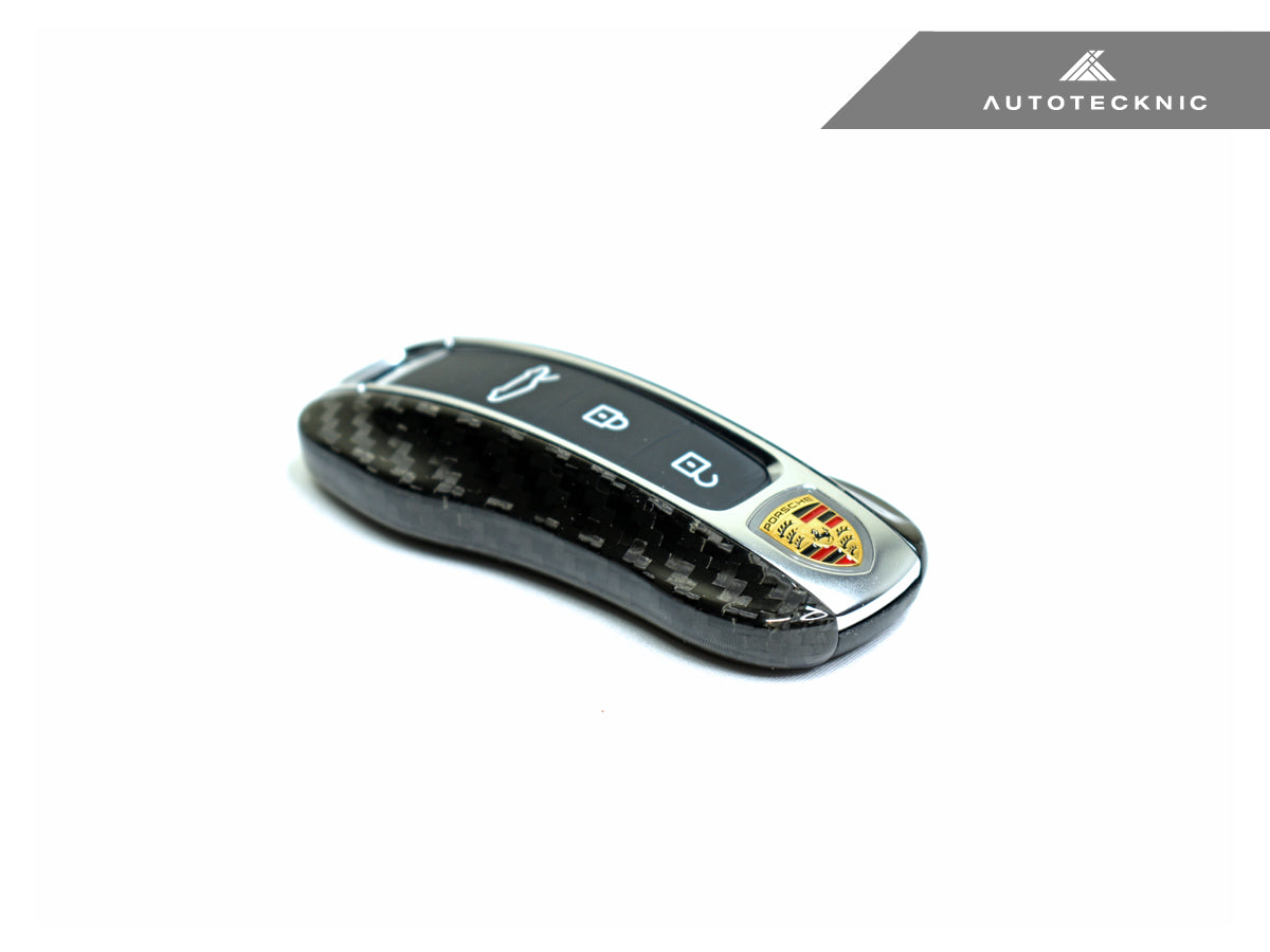 AutoTecknic Dry Carbon Key Remote Trim - Porsche Taycan | Panamera 17-Up | Cayenne 18-Up (G2) - Graveyard Performance