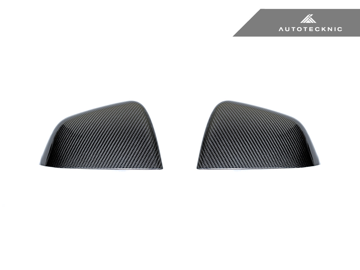 AutoTecknic Dry Carbon Fiber Mirror Covers - Tesla Model Y - Graveyard Performance