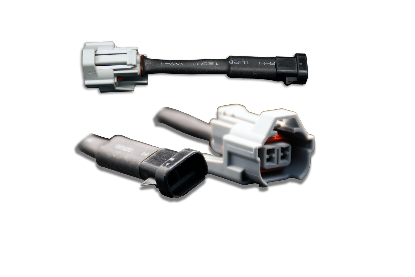 Set of 8 Denso (female) to GM/Delphi (male) injector plug adaptors (padpdtogm8) - Graveyard Performance