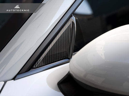AutoTecknic Dry Carbon Side Mirror Wind Deflector Set - Porsche 991 | 981 | 718 - Graveyard Performance