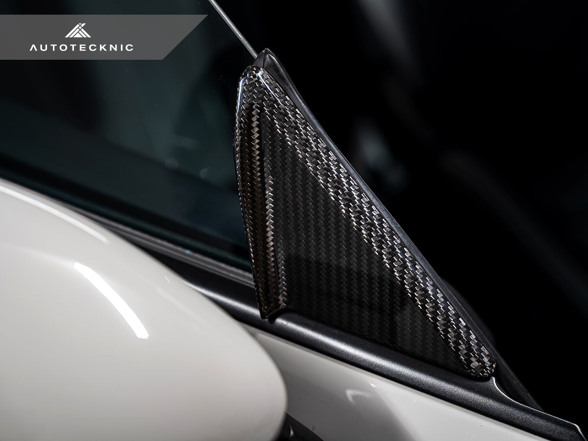 AutoTecknic Dry Carbon Side Mirror Wind Deflector Set - Porsche 991 | 981 | 718 - Graveyard Performance