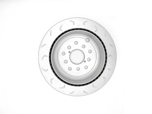 FactionFab Slotted Rear Rotor V2 Dual Drilled 5x100/114 Subaru WRX 2022+ 6mt / FR-S / BRZ / 86 2013+