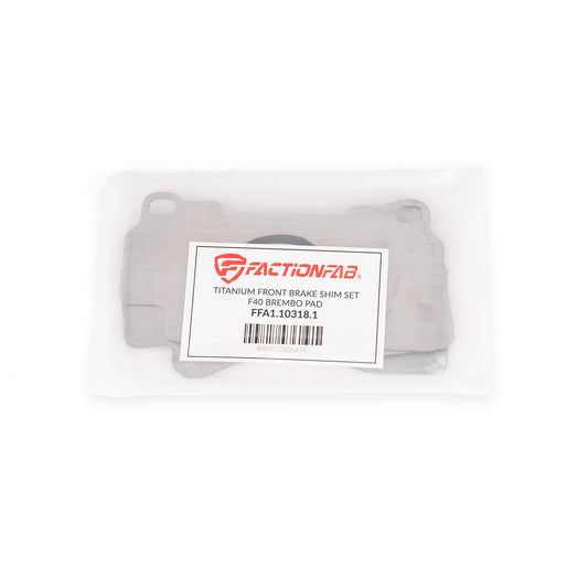 FactionFab Titanium Front Brake Shim F40 Brembo Pad - Graveyard Performance