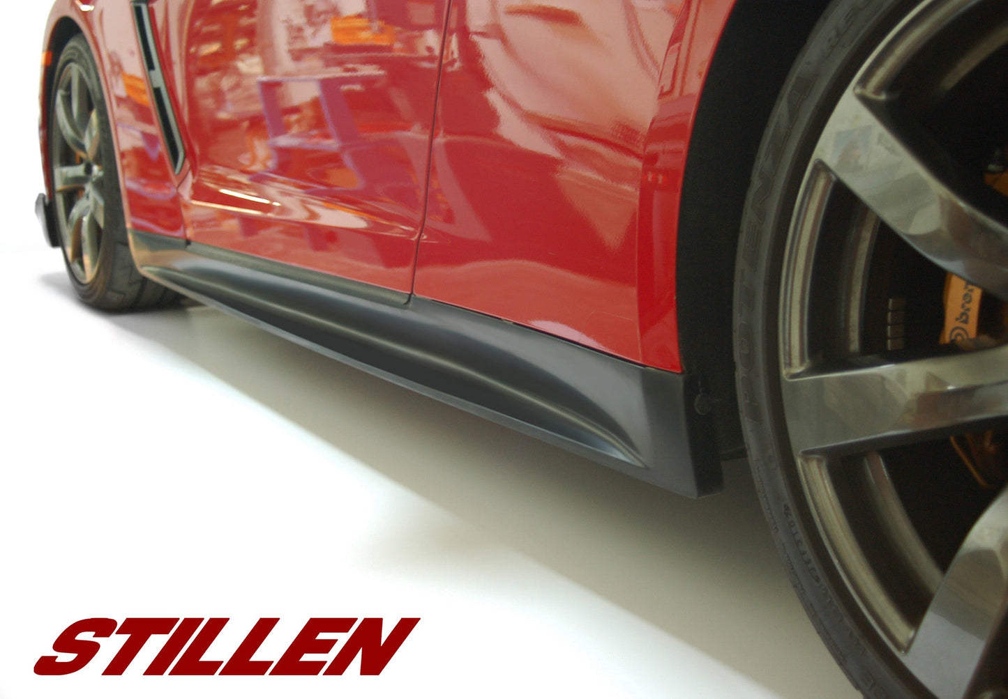 Stillen Nissan GT-R R35 Aero Side Skirts Polyurethane For 09-15 Nissan GT-R