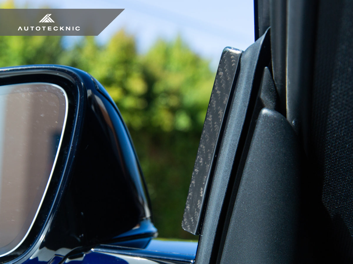 AutoTecknic Version III Dry Carbon Side Mirror Wind Deflector Set - A90 Supra 2020-Up