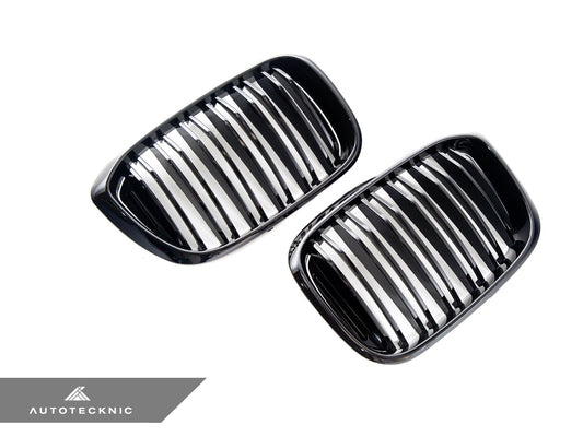 AutoTecknic Dual-Slats Gloss Black Front Grille Set - G01 X3 | G02 X4 Pre-LCI - Graveyard Performance