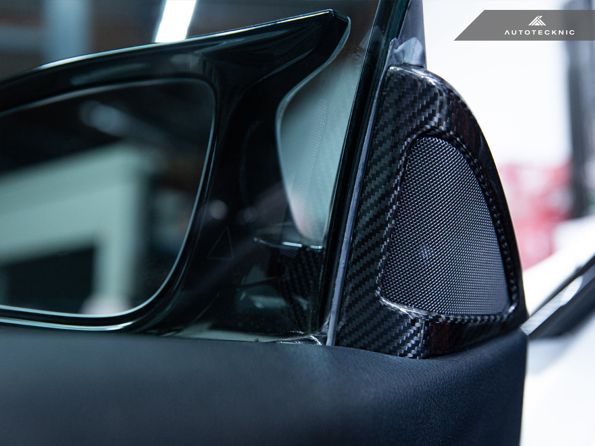 AutoTecknic Carbon Fiber Speaker Tweeter Cover - F32/ F33/ F36 4-Series - Graveyard Performance