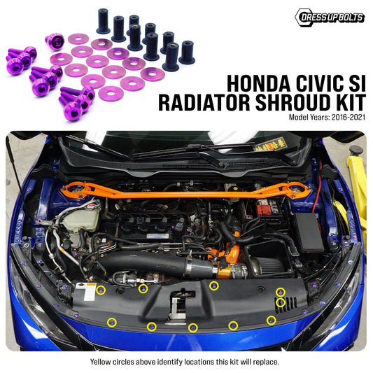 Titanium Hardware Radiator Shroud Kit - Honda Civic Si (2016-2021)