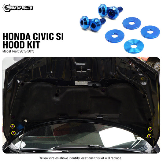Titanium Hardware Hood Kit - Honda Civic Si (2012-2015) - Graveyard Performance