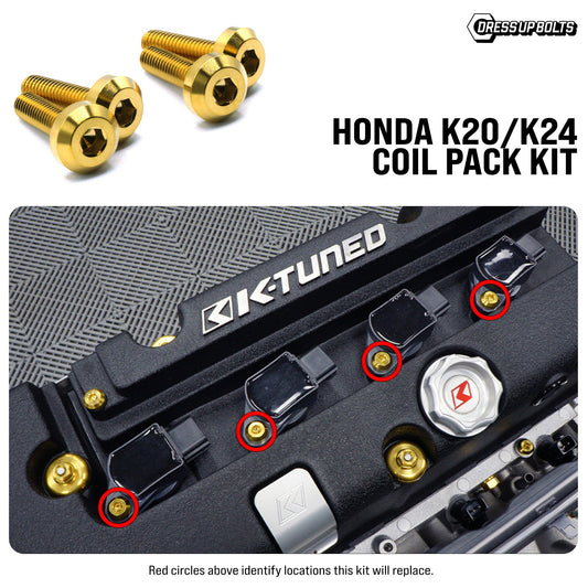 Titanium Hardware Coil Pack Kit - Honda K20/K24 - Graveyard Performance