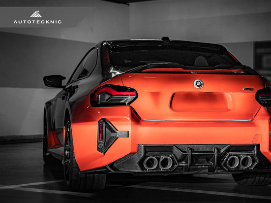 AutoTecknic Dry Carbon Rear Bumper Reflector Trim Set - G87 M2 - Graveyard Performance