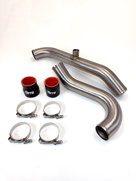 ETS 03-06 Mitsubishi Evo 8/9 2.5" Titanium Short Route Upper Intercooler Piping - Graveyard Performance