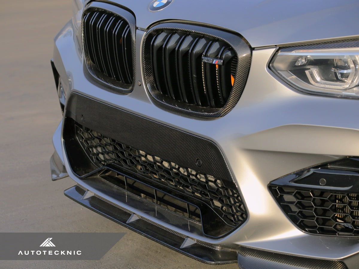 AutoTecknic Dry Carbon Fiber Bumper Trim - F97 X3M | F98 X4M Pre-LCI - Graveyard Performance