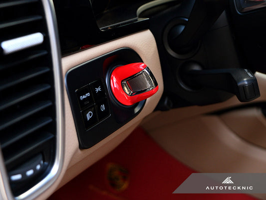 AutoTecknic Painted Ignition Switch - Porsche Panamera 2017-2024 | Cayenne 2019-2023 - Graveyard Performance