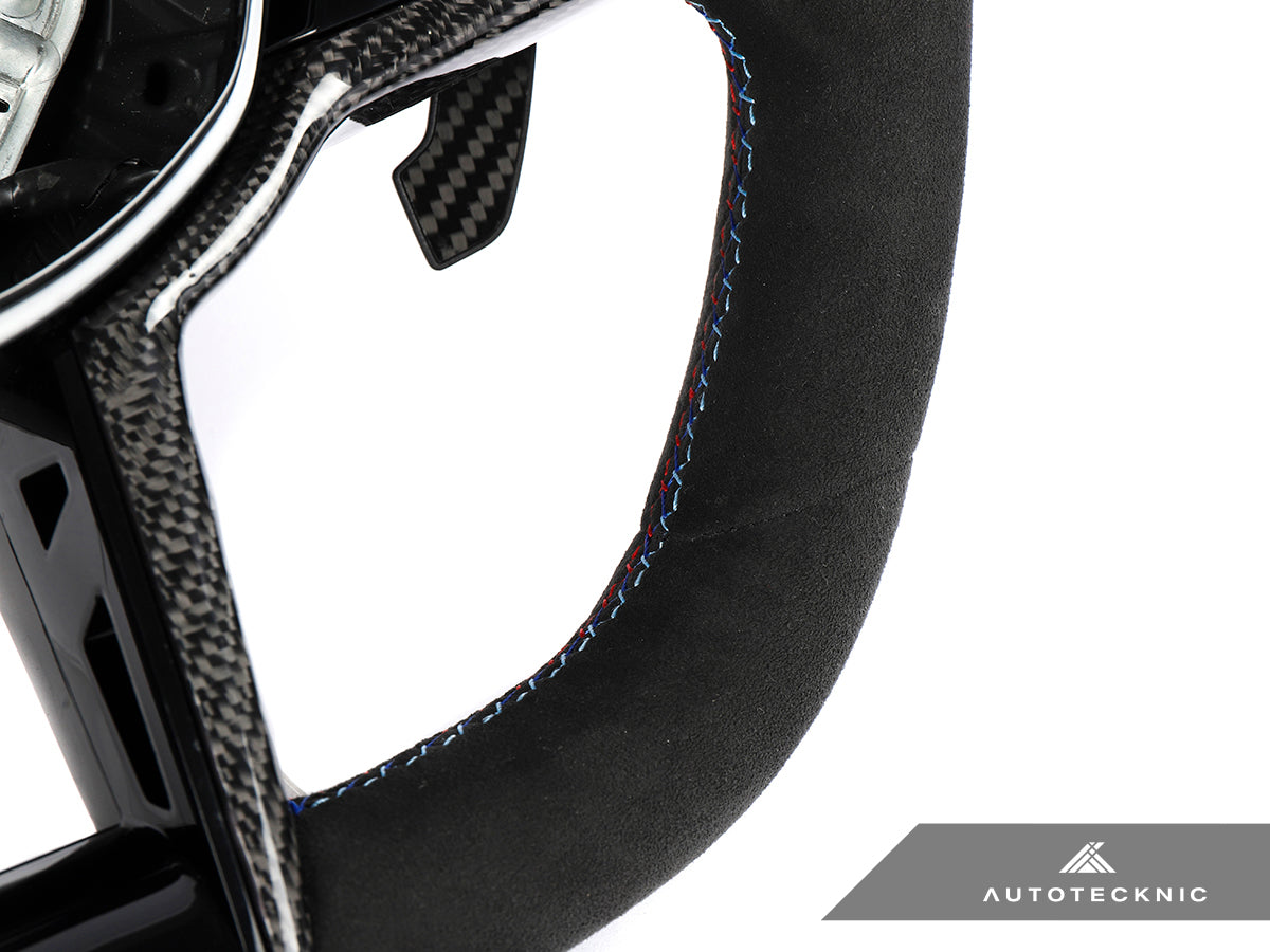 AutoTecknic G8X LCI Alcantara Steering Wheel - G8X M2/ M3/ M4 - Graveyard Performance