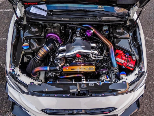 ETS Subaru STI 2015+ Rotated Piping Kit Titanium - Graveyard Performance