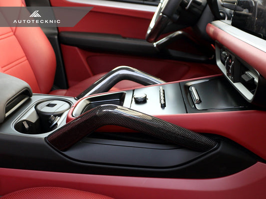 AutoTecknic Carbon Fiber Interior Handle Set - Porsche 9Y0 Cayenne 2019-2025 - Graveyard Performance