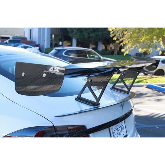 APR Performance Tesla Model S Plaid GTC500 71" Carbon Fiber Adjustable Wing 2021 - Up