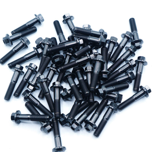 M8 × 32mm Titanium 3-Piece Wheel Assembly Hardware - Graveyard Performance