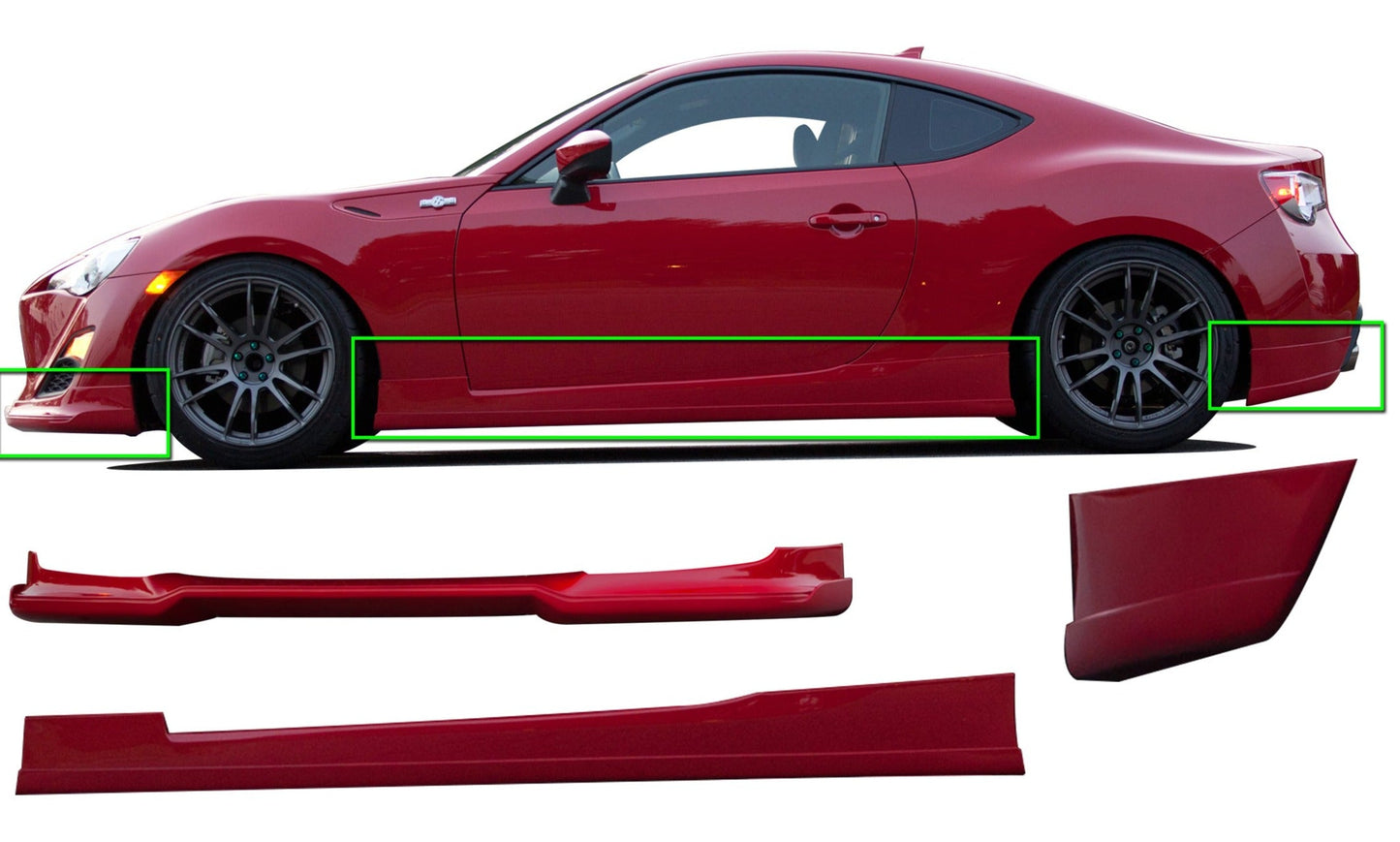 Stillen Scion FR-S 5-Piece Lower Body Kit Unpainted For 13-15 Scion FR-S