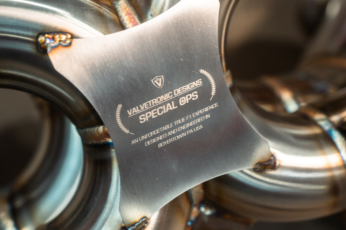 2021-2025 Lamborghini Huracan STO 5.2L F1 Catback Exhaust, T304 Stainless Steel Bespoke OEM Style Valvetronic Tips Valvetronic Designs