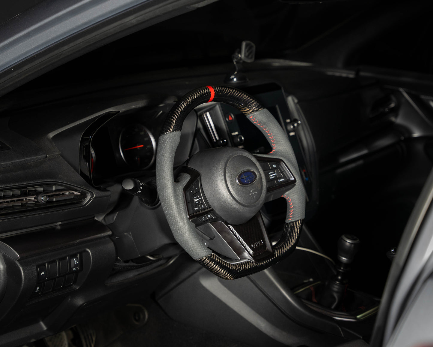 FactionFab Steering Wheel Carbon and Leather 2022+ WRX