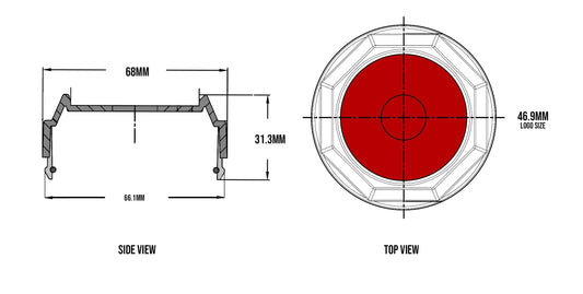 Aodhan Wheels Raised Center Cap