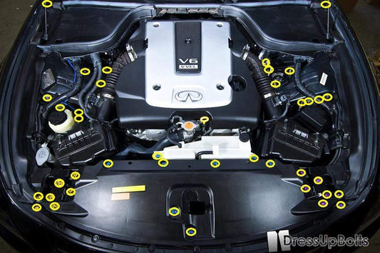 Infiniti G37 Coupe and Sedan (2008-2013) Titanium Engine Bay Kit - Graveyard Performance
