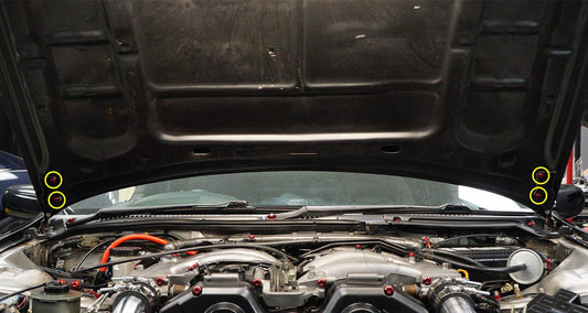 Titanium Hardware Hood Kit - Nissan 300ZX (1990-1999) - Graveyard Performance