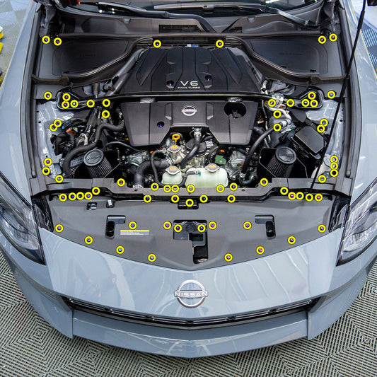Stage 2 Titanium Hardware Engine Bay Kit - 2023+ Nissan Z - Graveyard Performance