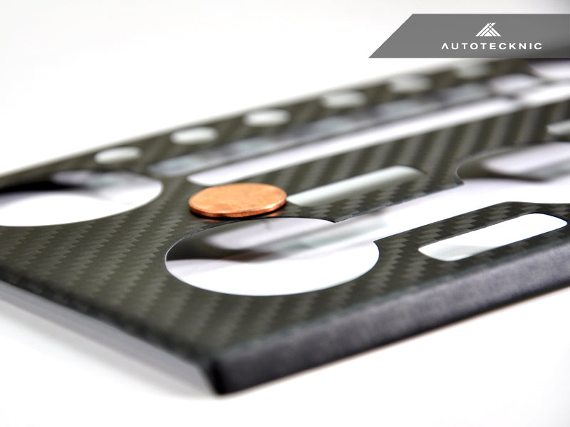 AutoTecknic Dry Carbon AC Stereo Dash Panel Cover - Nissan R35 GTR - Graveyard Performance