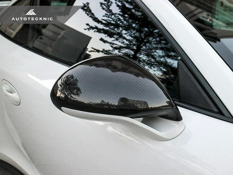 AutoTecknic Dry Carbon Sport Design Mirror Covers - Porsche 991 Turbo | GT3 | GT4 - Graveyard Performance