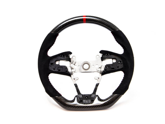 PRL Motorsports Steering Wheel 2016-2021 Civic Carbon and Suede Red