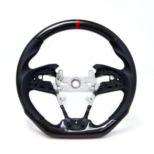 PRL Motorsports Steering Wheel 2016-2021 Civic Carbon and Leather Red