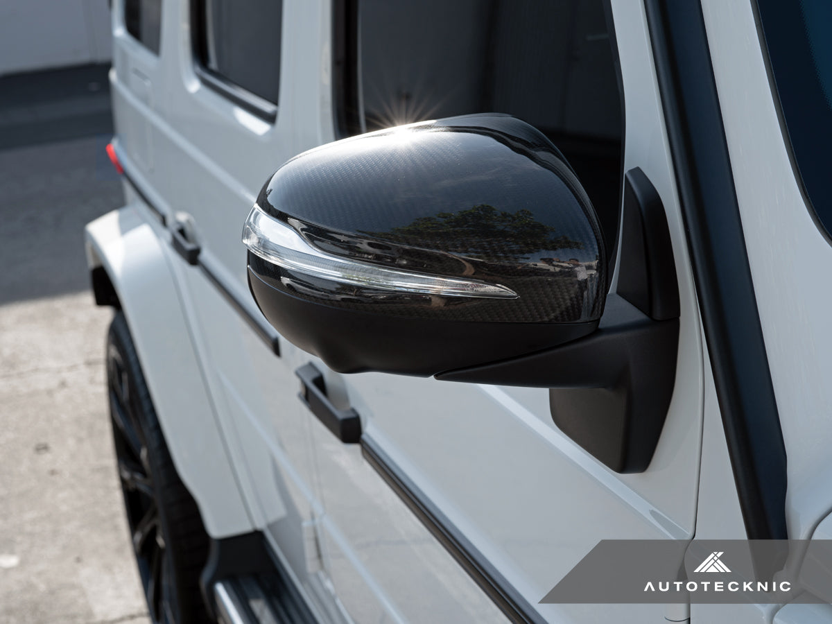 AutoTecknic Replacement Dry Carbon Mirror Covers - Mercedes-Benz W464 G-Wagon