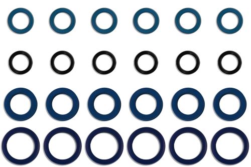 Seal kit for Fuel Injector Clinic low-z 3000GT VR4, RB26, or 7M-GTE injectors (Scribed part numbers ending in "K") (slk-135-185x6-k)