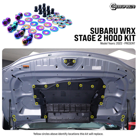 Stage 2 Titanium Hardware Hood Kit - Subaru WRX (2022+) - Graveyard Performance