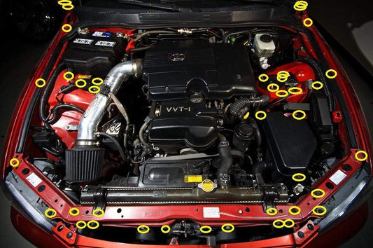 Lexus IS300 (1998-2005) Titanium Full Engine Bay Kit - Graveyard Performance