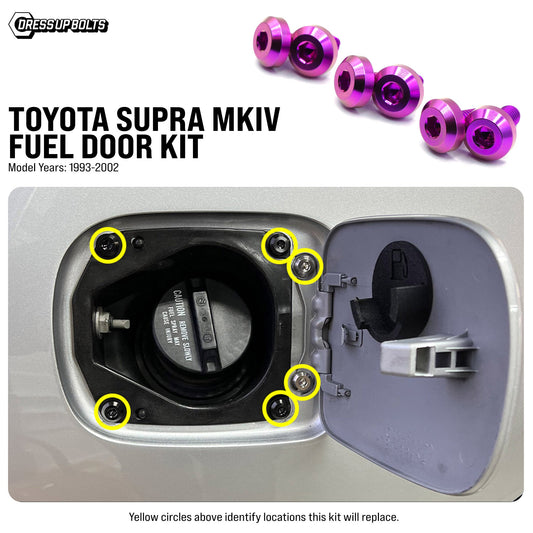 Titanium Hardware Fuel Door Kit - Toyota Supra MKIV (1993-2002)