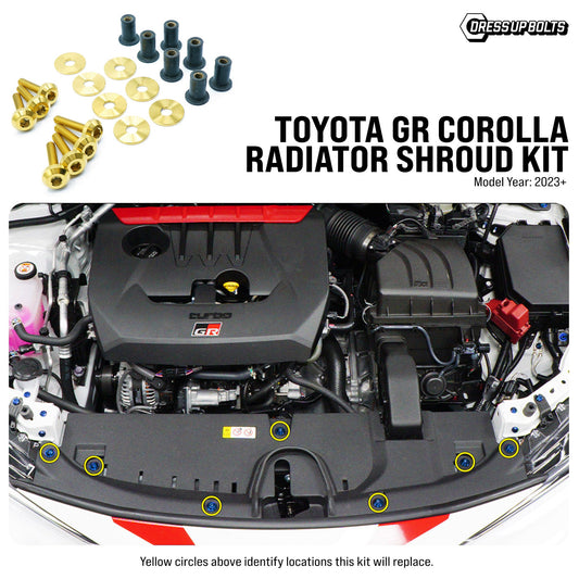 Titanium Hardware Radiator Shroud Kit - Toyota GR Corolla (2023+)