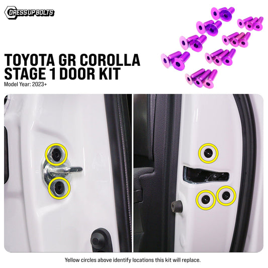 Stage 1 Titanium Hardware Door Kit - Toyota GR Corolla (2023+) - Graveyard Performance