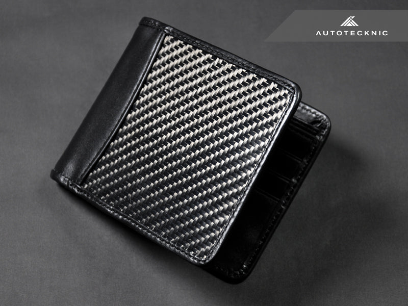 AutoTecknic Textured Matte Carbon Fiber Bi-Fold Wallet - Graveyard Performance