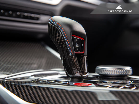 AutoTecknic Dry Carbon Gear Selector Cover - G8X M3/ M4 - Graveyard Performance
