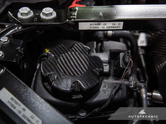 AutoTecknic Dry Carbon Coolant Expansion Tank Cap Cover - Graveyard Performance