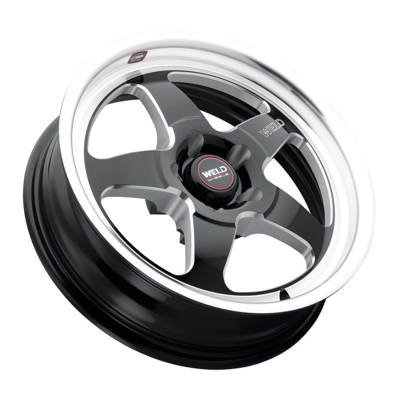 Weld S155 15x10 Ventura Drag 5x120 ET46 BS7.25 Gloss BLK MIL DIA 78.1 - Graveyard Performance